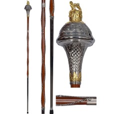 Drum Major's Mace | Silver-Gold | Chased